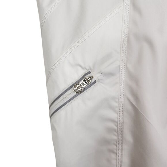 LULULEMON Vest Womens 8 White Presta Vest Reflective Pockets Lightweight Running - Picture 5 of 10